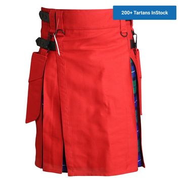 imperial-highland-supplies-red-hybrid-kilt-with-freedon-tartan-back-1